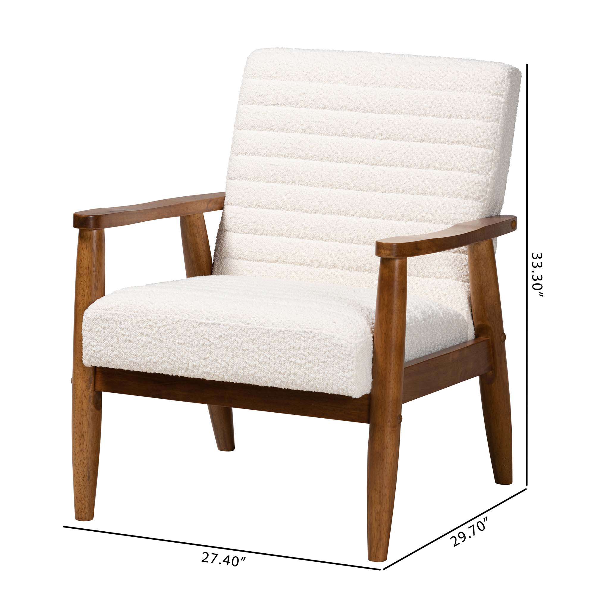 Cream and discount wood accent chair